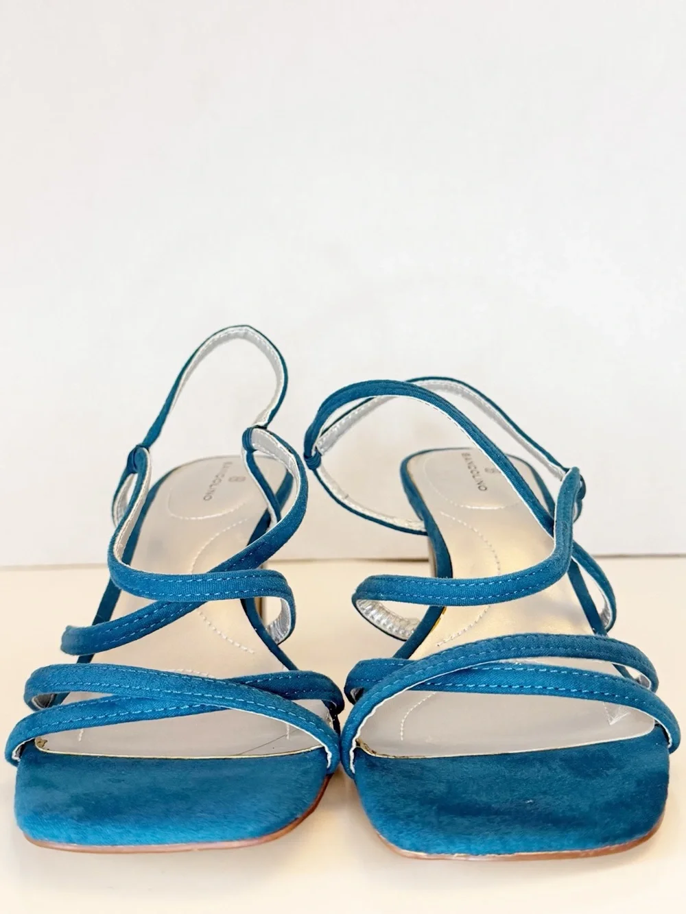 Bandolino Blue Strappy Block Heel Sandals
